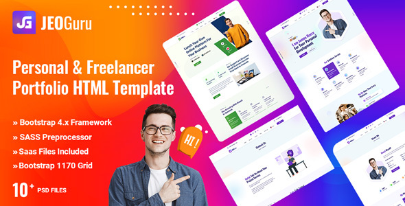 Jeoguru - Personal & Freelancer Portfolio HTML5 Template