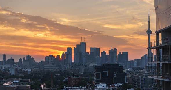 Sunrise Toronto City Skyline Architecture