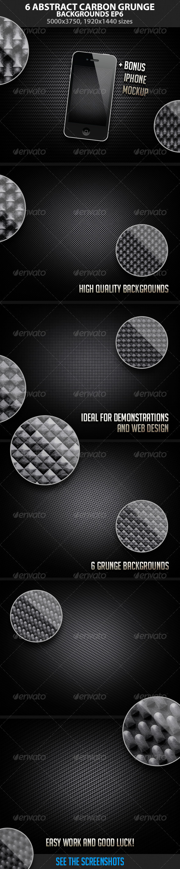 6 Abstract Carbon Grunge Backgrounds ep 6 - Abstract Backgrounds
