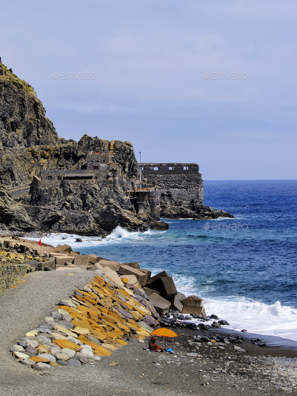 Castle of Sea on La Gomera - Stock Photo - Images