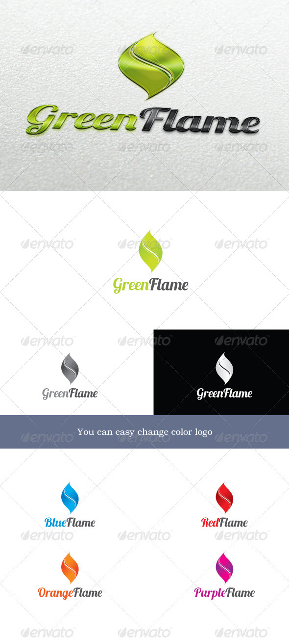 GreenFlame Logo - Symbols Logo Templates