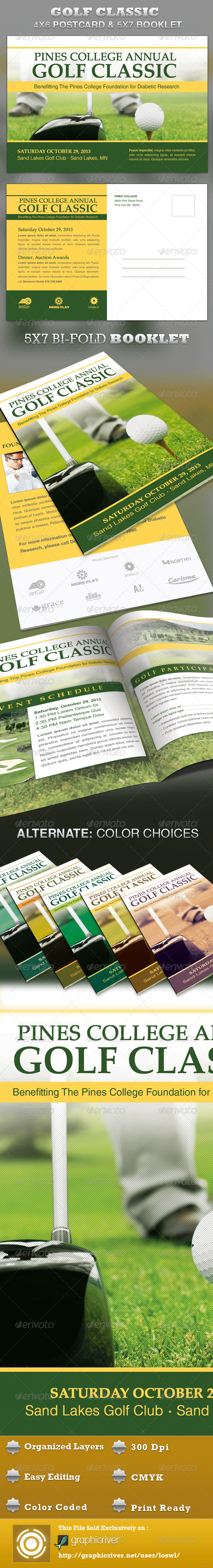 Golf Classic Mailer and Booklet Template - Sports Events