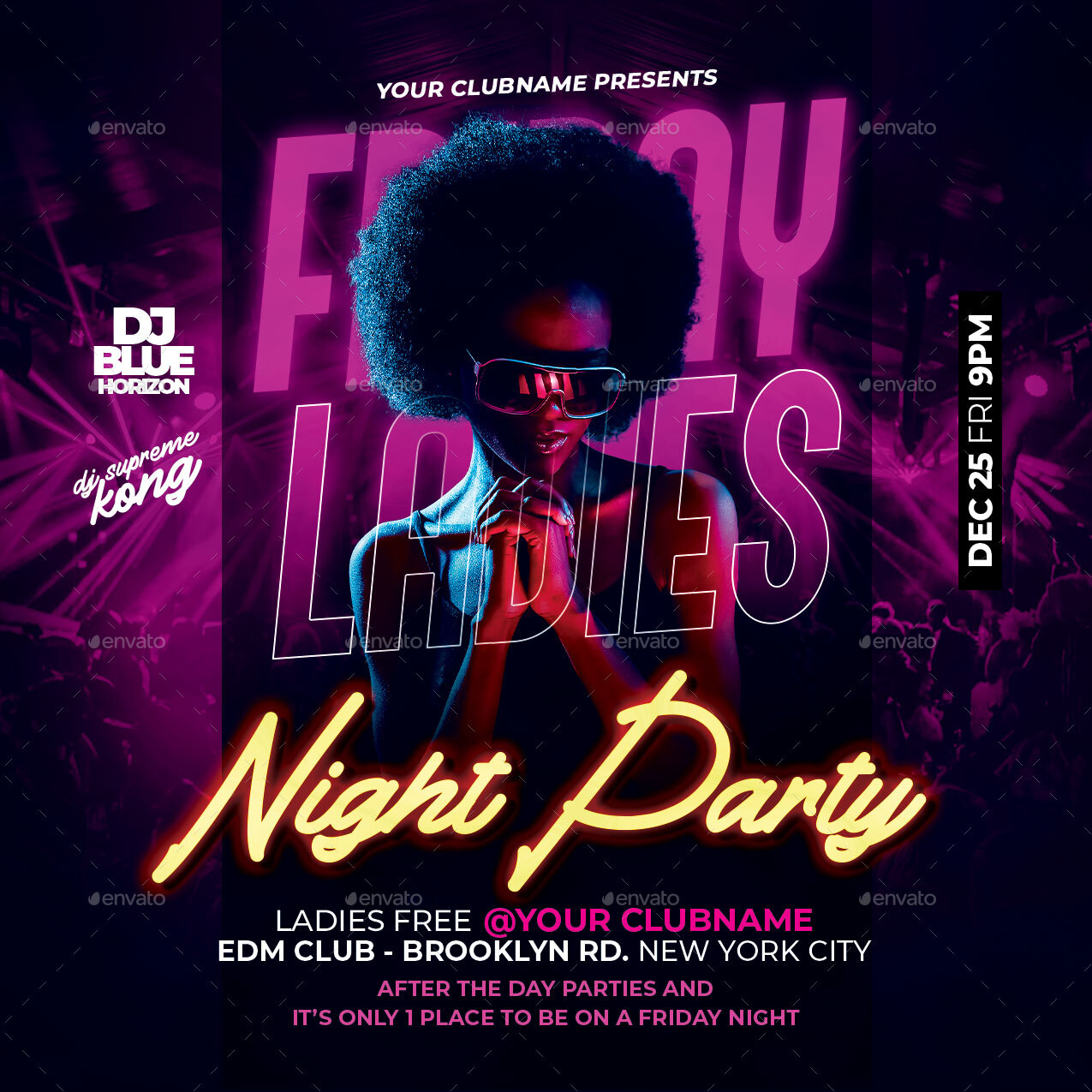 Night Party Flyer, Print Templates | GraphicRiver