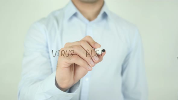 Virus Alert, Writing On Screen alt