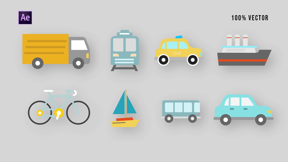 Transport Icons | 4K