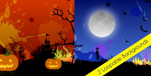 Halloween Day Loopable Backgrounds