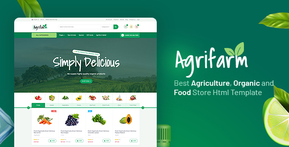 Agrifarm - Organic & Food Store HTML Template