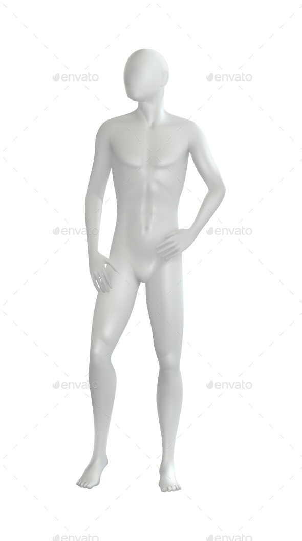 Male Body Mannequin Composition, Vectors