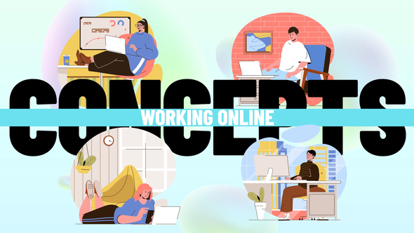 Working online - Scene Situation