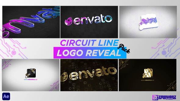 Circuit Line Logo Reveal