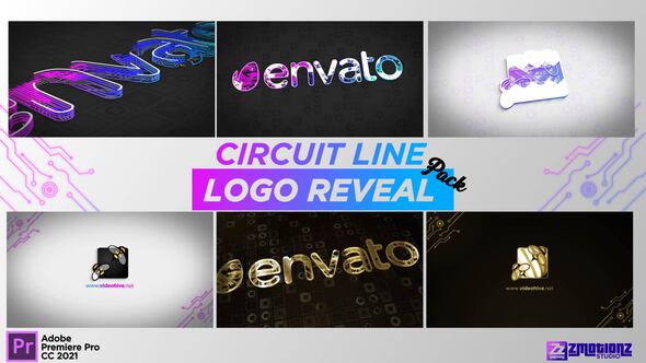 Circuit Line Logo Reveal