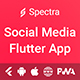 Spectra - Social Media Flutter App Android IOS PWA Responsive Website