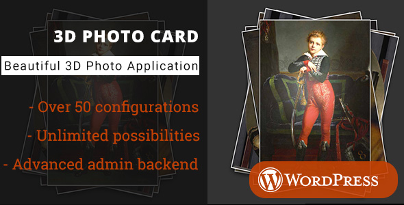 3D Photo Card – WordPress Media Plugin