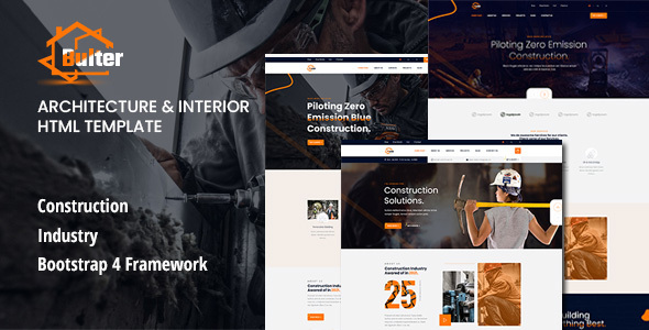 Exceptional Bulter - Clean Construction HTML Template