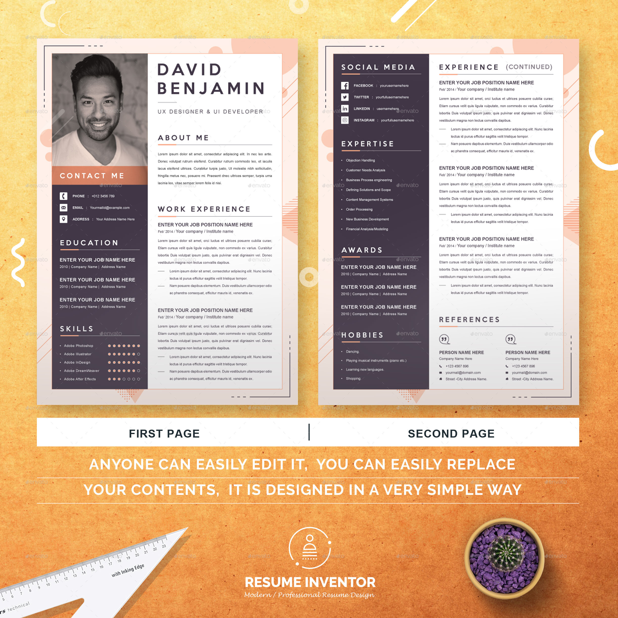free professional resume templates with color