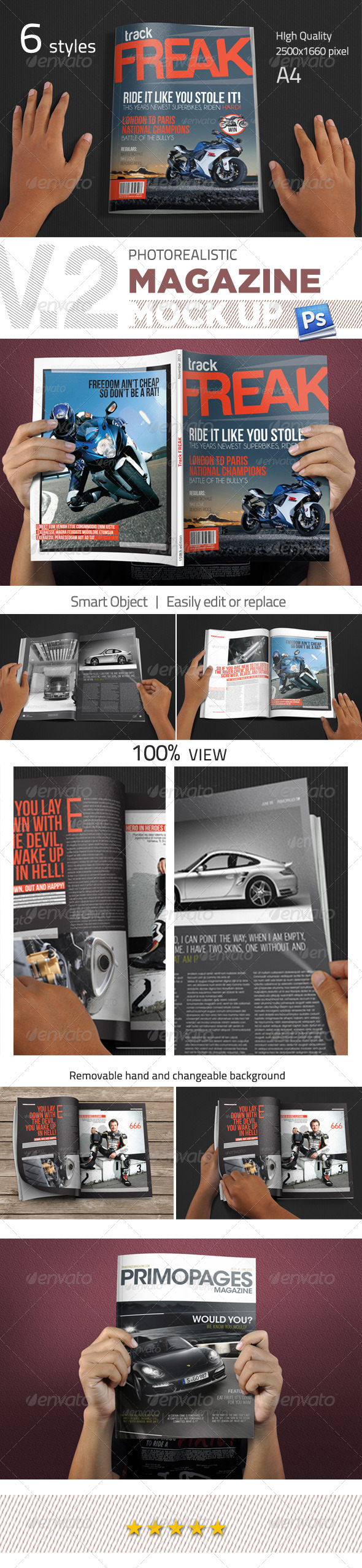 Photorealistic Magazine Mockup V.2 - Magazines Print