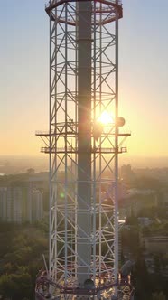 TV Tower in the Morning at Dawn in Kyiv Ukraine alt