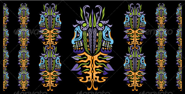 Psychedelic ornament element - Decorative Vectors