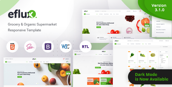 eflux - Grocery & Organic Supermarket Responsive Template