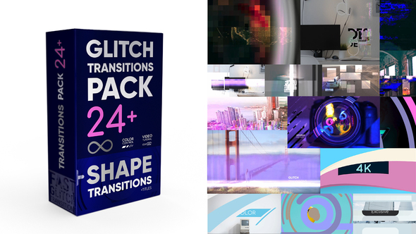 Glitch Transitions Pack 4K.