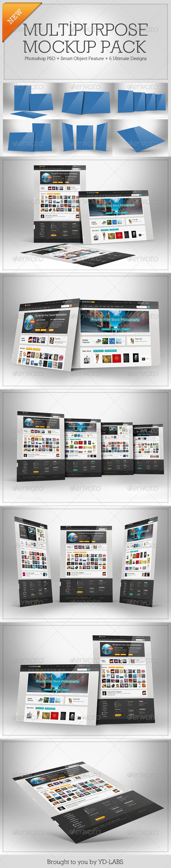 Multipurpose Mockup Pack 1 - Miscellaneous Displays