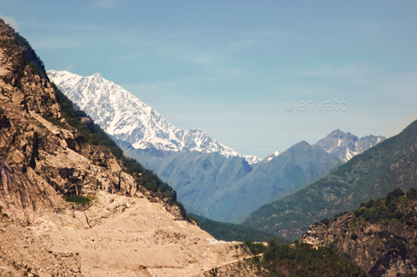 Sky and mountains. - Stock Photo - Images