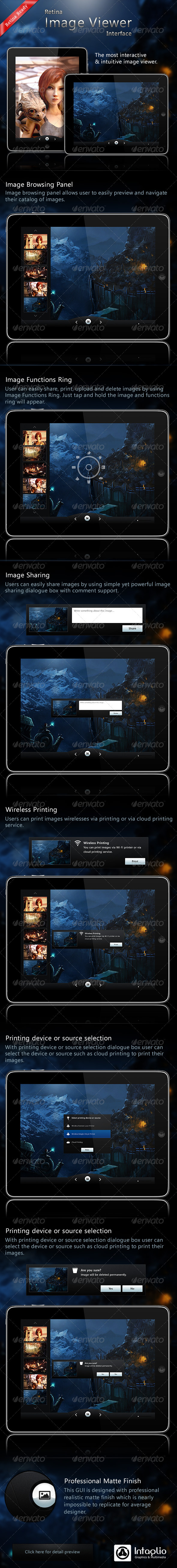 Retina Image Viewer UI - User Interfaces Web Elements