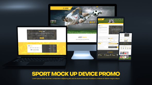 Sport Mockup Device Promo Product Promo template preview