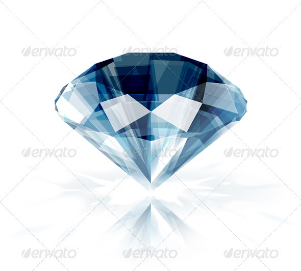 Diamond isolated on white - Man-made Objects Objects