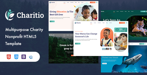 Charitio - Multipurpose Charity Nonprofit HTML5 Template