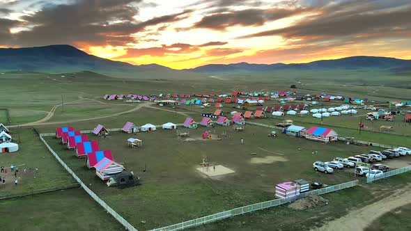 Amazing Sunset in Mongolia alt