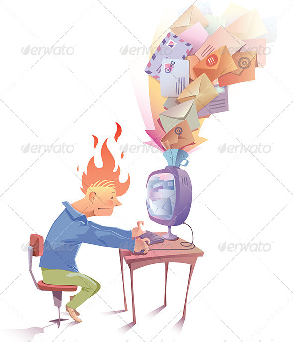 Receiving a Spam - Concepts Business