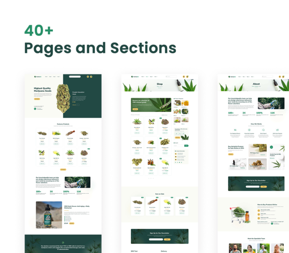 Herbalist ? Medical Marijuana Store Elementor Template Kit