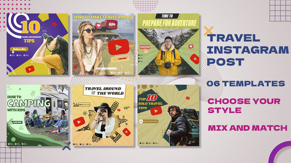 Travel Instagram Post Promo V80 Video Displays template preview