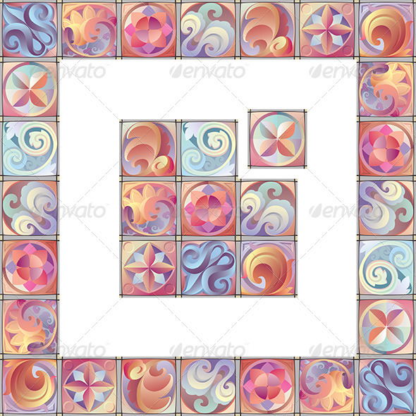 Artistic Floral Border - Borders Decorative