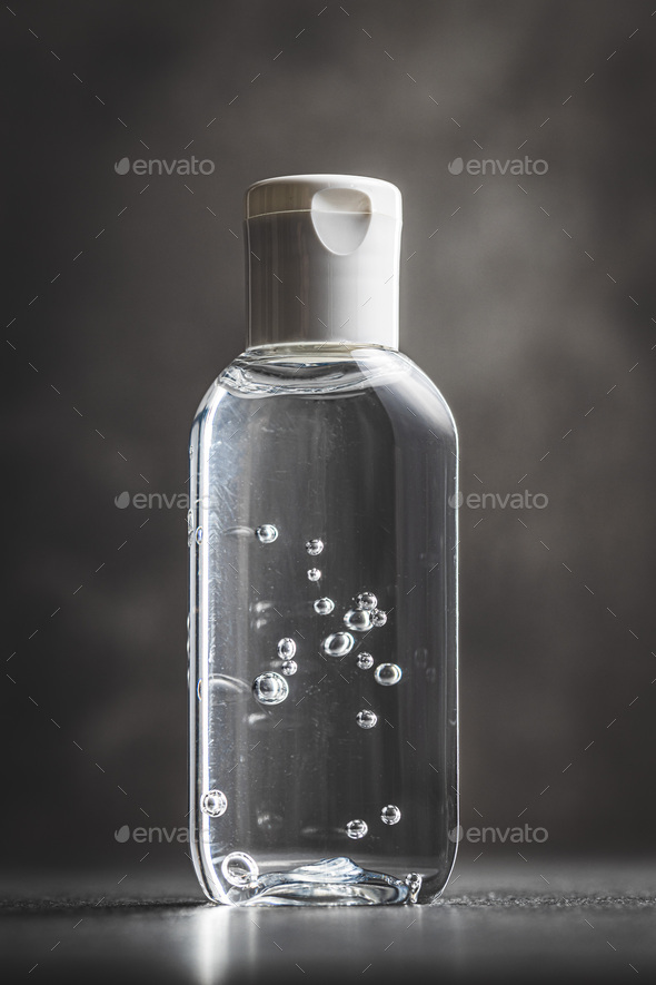 Coronavirus prevention hand sanitizer gel in bottle.Antiseptic  disinfectant gel. - Stock Photo - Images