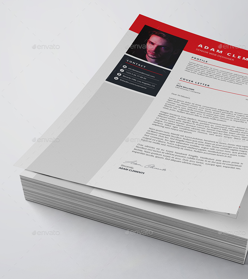 Clean Resume Cv, Print Templates 