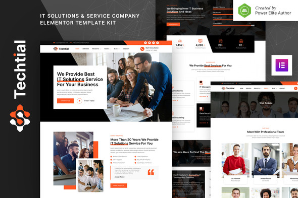 Techtial – IT Solutions & Services Company Elementor Template Kit