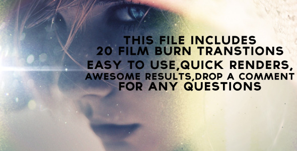 Film Burn Transitions - 20 pack