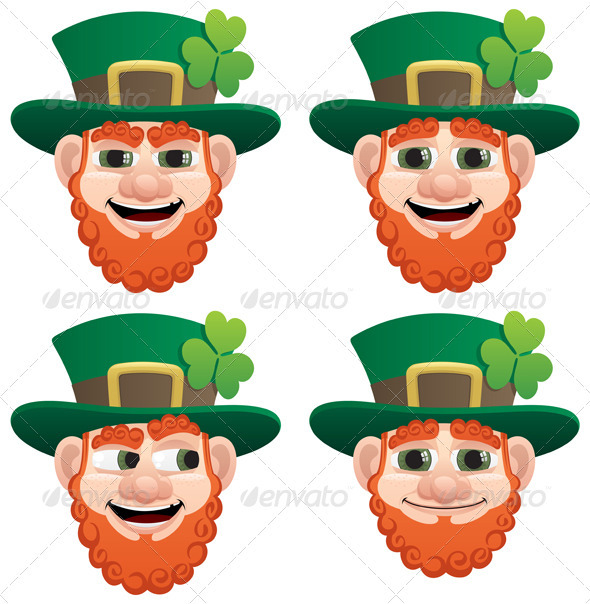 Leprechaun Head - Characters Vectors