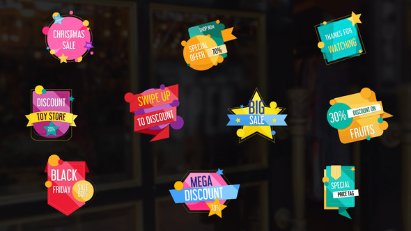 Christmas Sales Titles || After Effects Video Displays template preview