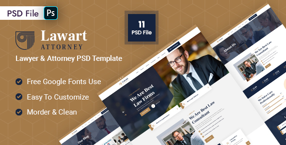 Lawart - Lawyer & Attorney PSD Template