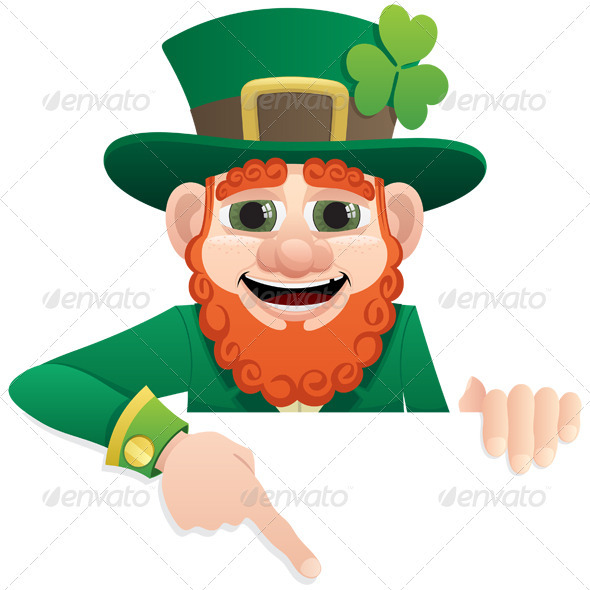 Leprechaun Sign 2 - Characters Vectors