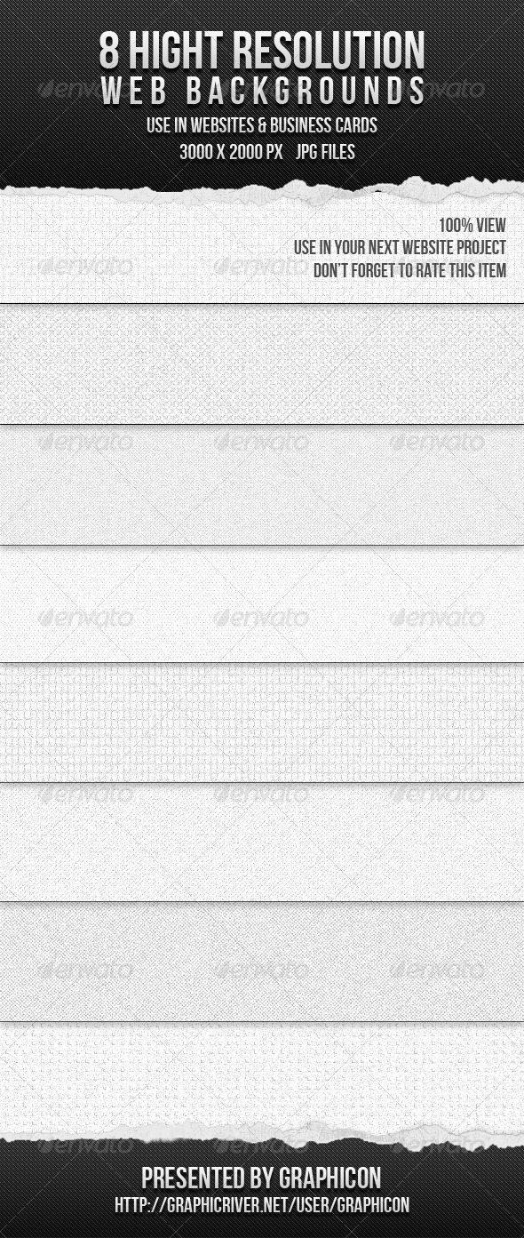 8 High Resolution Web Backgrounds - Patterns Backgrounds