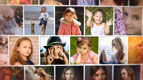 Elegant Slideshow Mosaic Photo Reveal - Dynamic and Versatile Animated Photo Montage Video Displays template preview