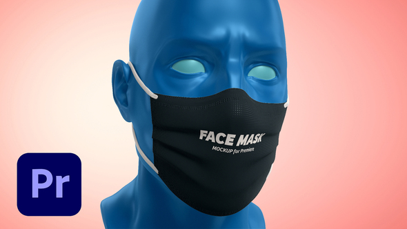 Face Mask Animated Template - Mock up Kit PREMIERE