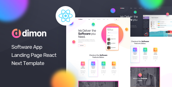 Excellent Dimon - React Next App Landing Page Template