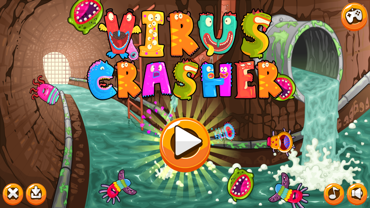 Virus Crasher - HTML5 Mobile Game! (Construct 3 | c3p) - 3