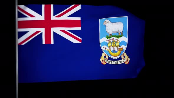 Falkland Islands Flag Animation 4k