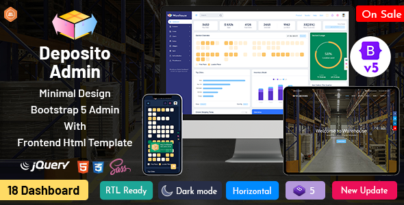 Deposito - Warehouse Responsive Bootstrap 5 Admin Dashboard